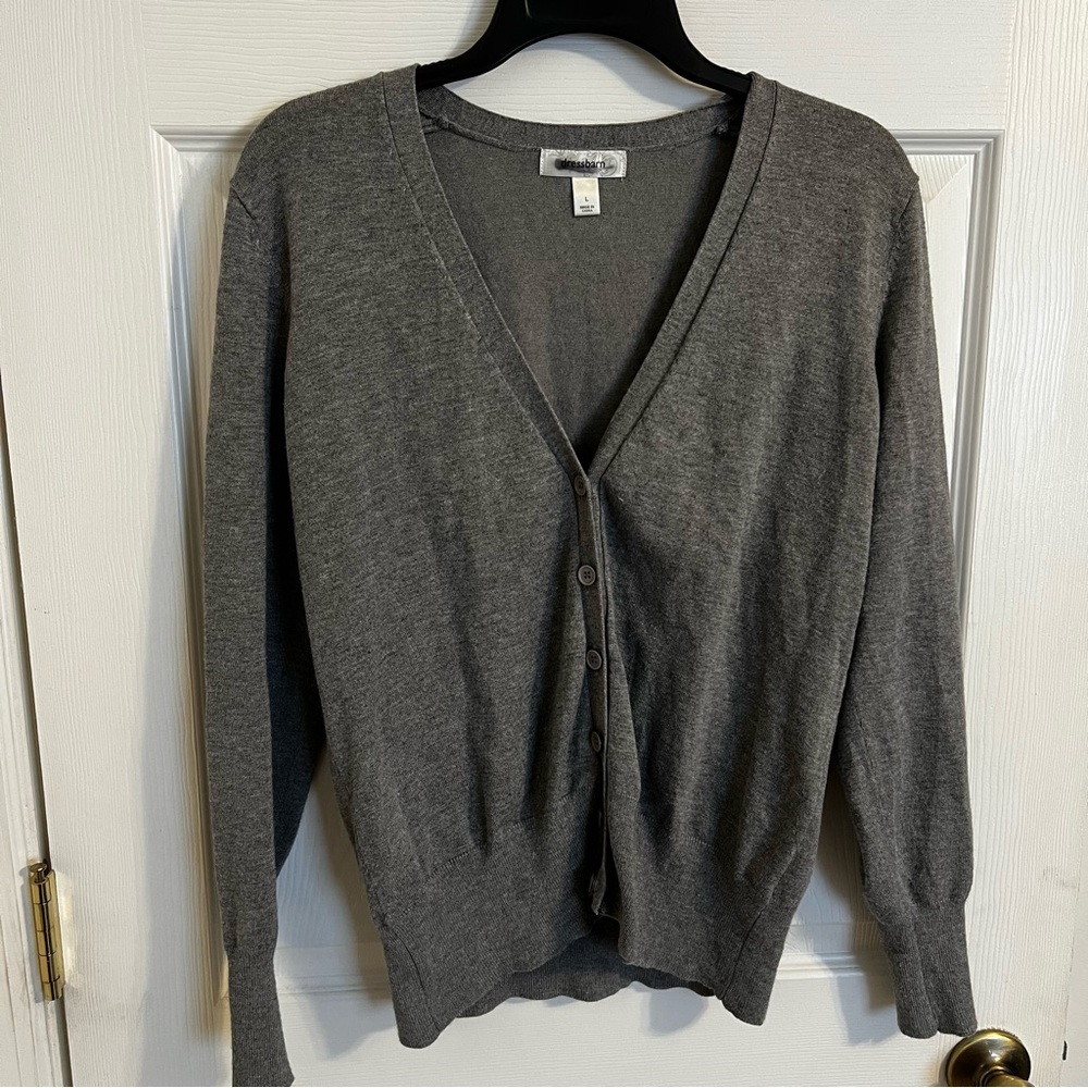 Dressbarn gray cardigan